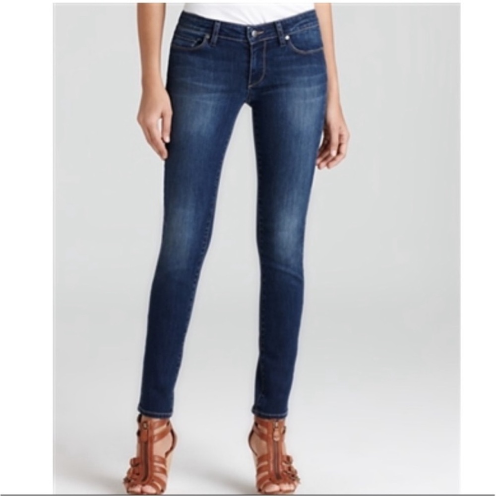 Paige Medium Wash Skyline Skinny Jeans Size 25 Gently Used Stretch